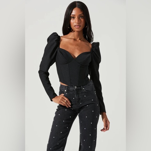 Astr Tops - ASTR Elegant Black Apparel